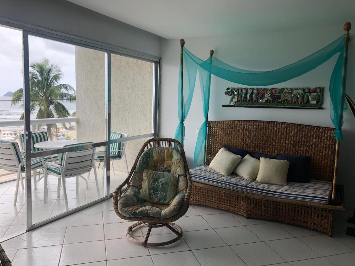 Apto Enorme Pe Na Areia, Vista Linda C/ Academia E Sauna Guarujá Exterior foto